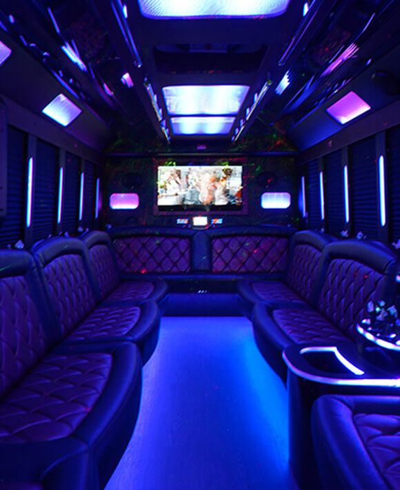iconic party bus interior