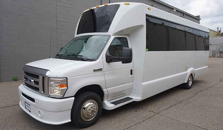 exterior of a party bus